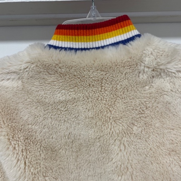 NEW Spiritual Gangster Furry Crop Jacket Rainbow NWOT - Picture 11 of 14